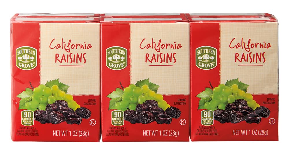 Southern Grove California Raisins (6 x 1 oz)