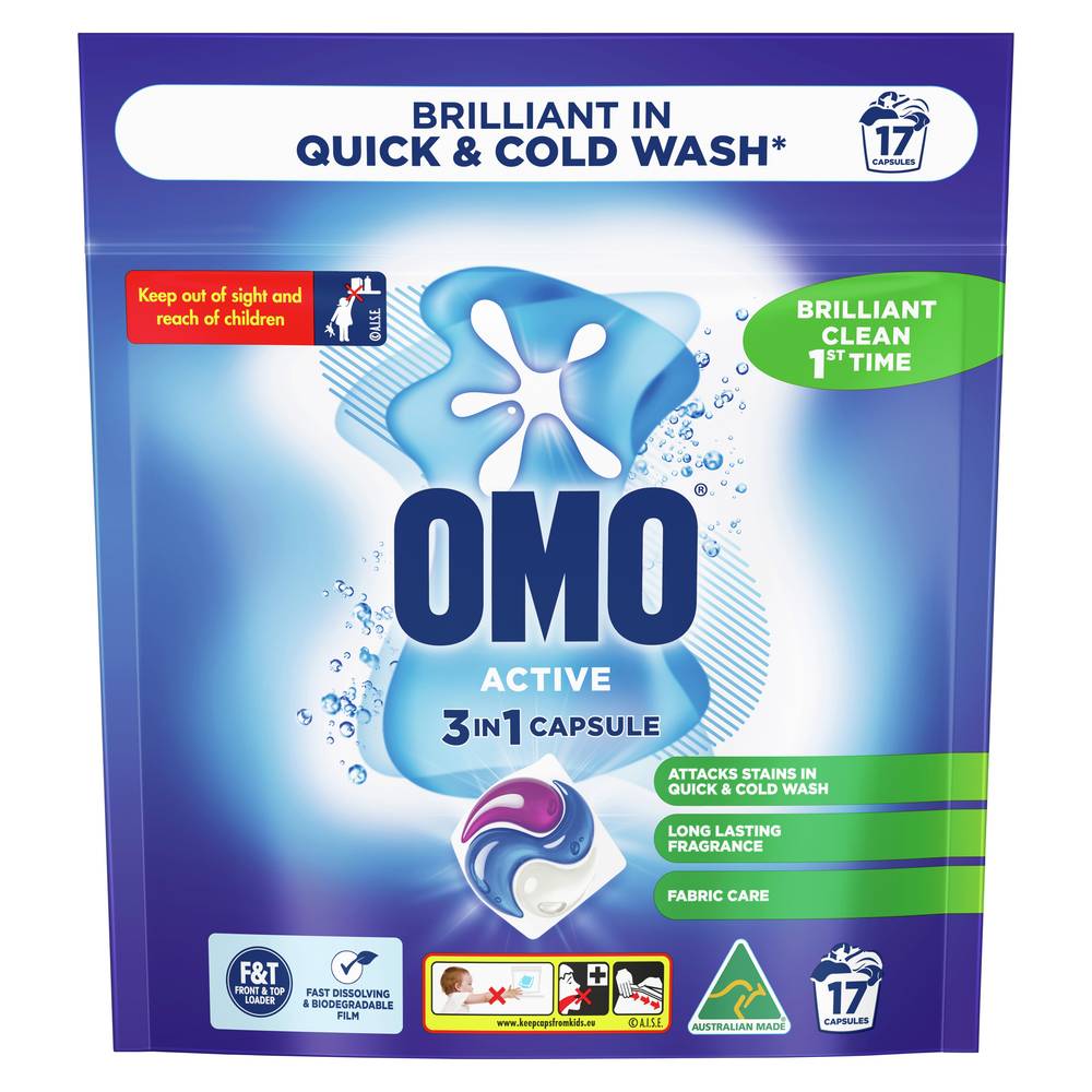 OMO 3 In 1 Laundry Capsules Active Delivery Near Me Order Online