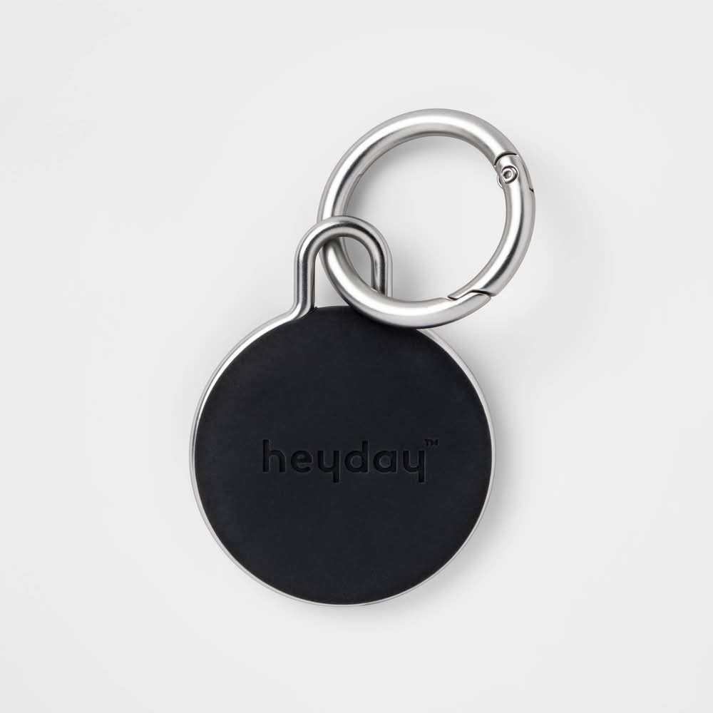 Heyday Apple Airtag Silicone Keychain, Black