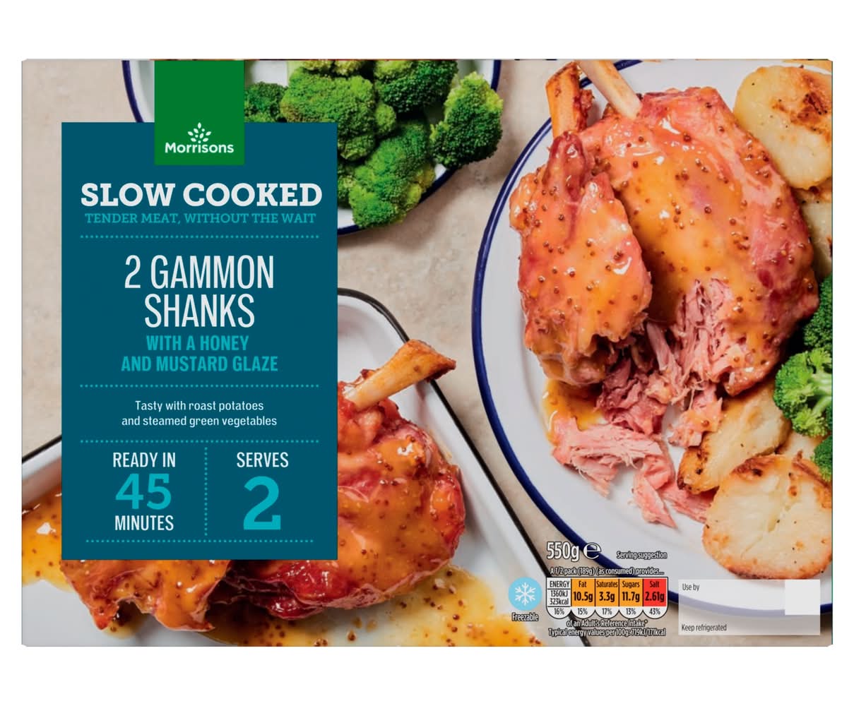 Morrisons Gammon Shanks With A Honey Mustard 550g