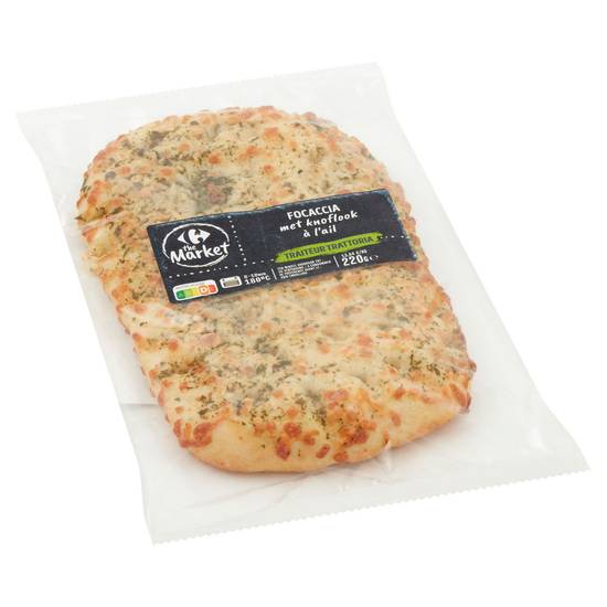 Carrefour The Market Focaccia à l'Ail Traiteur Trattoria 220 g