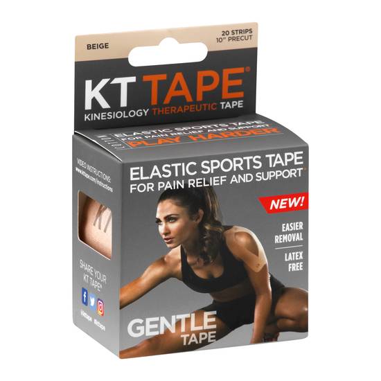 Kt Tape Beige Kinesiology Therapeutic Elastic Sports Tape (20 ct)