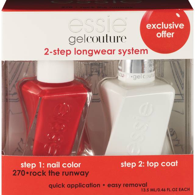 Essie Gel Couture Nail Polish + Top Coat Kit, Rock the Runway