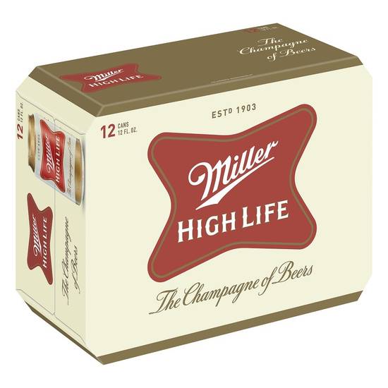 Miller High Life Domestic Lager Beer (12 ct, 12 fl oz)