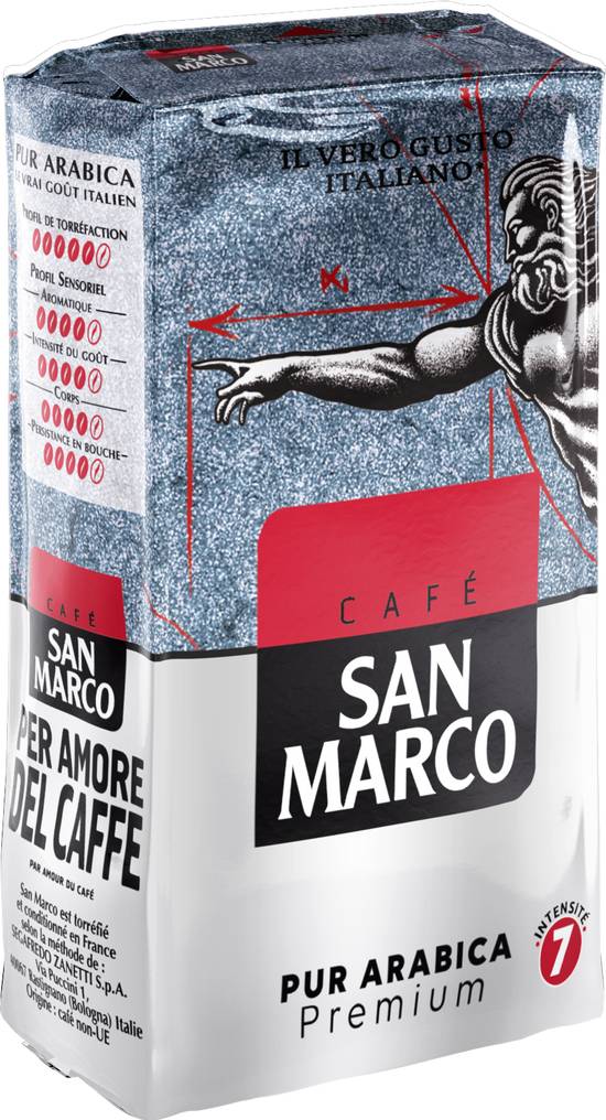 San Marco - Café moulu pur arabica intensité n°7 (250 g)