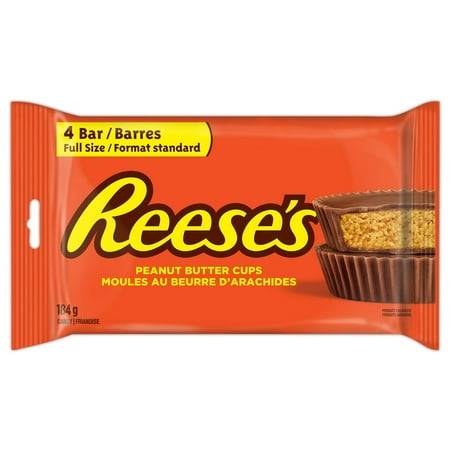 Reese Cup Candy Bars, Peanut Butter (184 g, 4 ct)