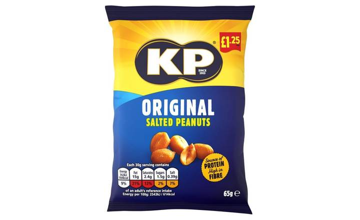 KP Nuts Original Salted Peanuts 65g (404755)