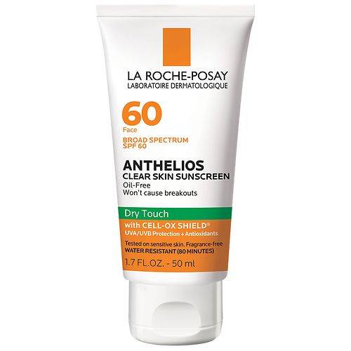 La Roche-Posay Anthelios Clear Skin Sunscreen for Face, Oil-Free, SPF 60 - 1.7 fl oz