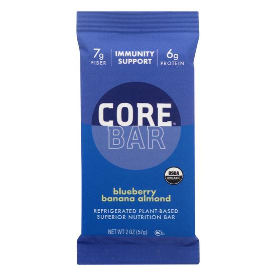 Core Blueberry Banana Almond Refrigerated Plant-Based Nutrition Bar