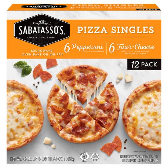 Sabatasso's Pizza Singles Variety pack (12 x 3.7 oz)