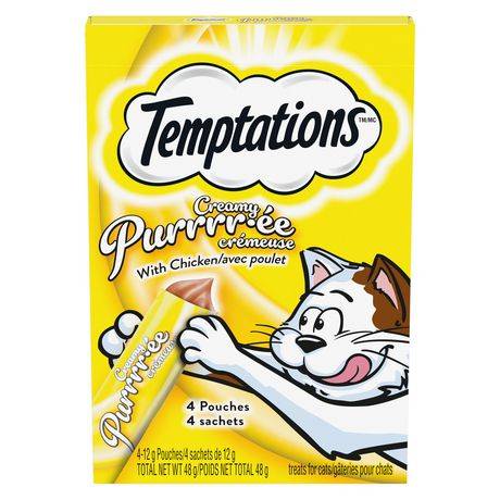 Temptations Creamy Puree Chicken Lickable Cat Treats (48 g, 4 ct)