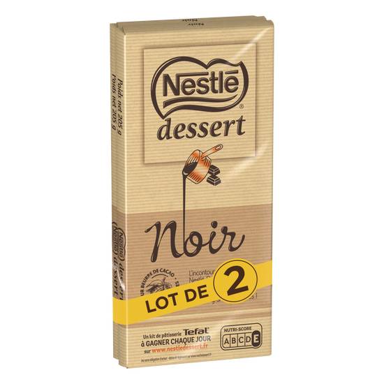Nestlé - Chocolat pâtissier noir (2 pièces)