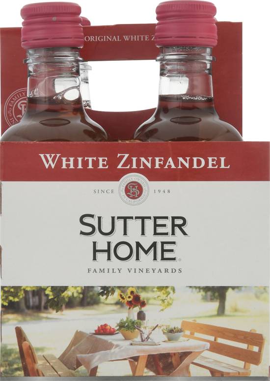 Sutter Home White Zinfandel Wine (4 ct, 187 ml)