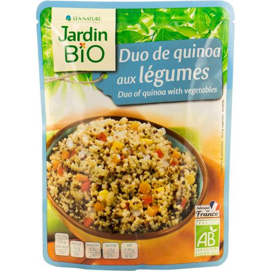 Duo de quinoa aux légumes Bio Jardin biologique 250g