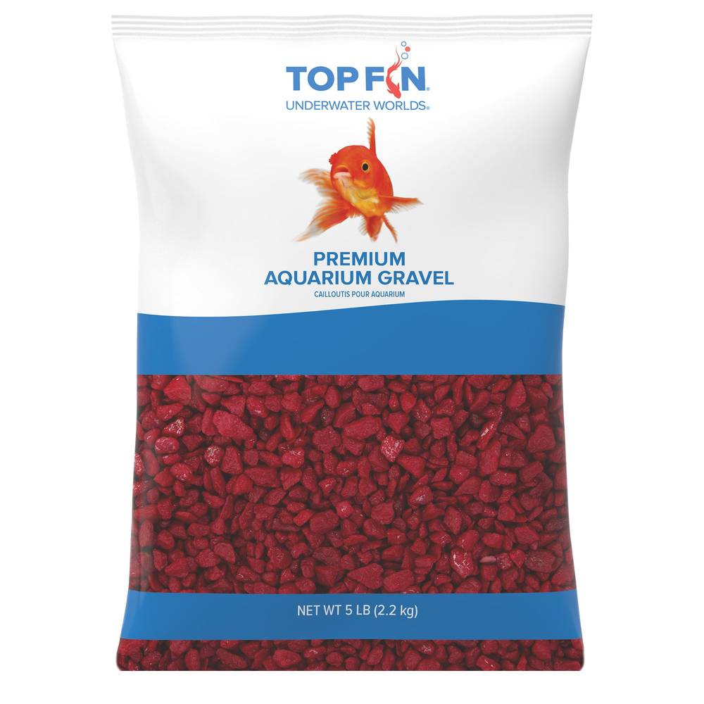 Top Fin® Premium Aquarium Gravel - Raspberry Red (Size: 5 Lb)