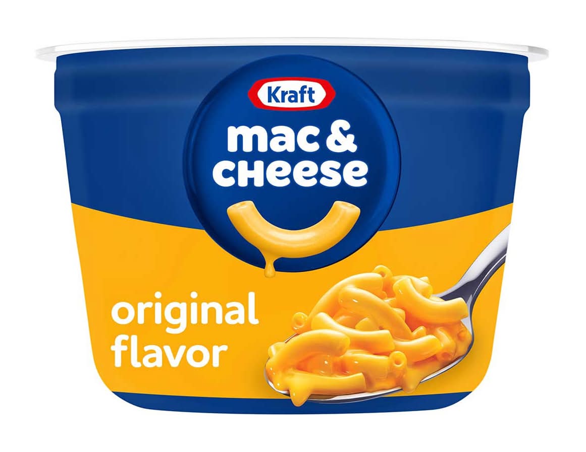 Kraft Mac And Cheese 1 Cup For Easy Dinner Or Dinner Sides Original Flavor No Artificial Flavors Preservatives Or Dyes 2.05 Oz