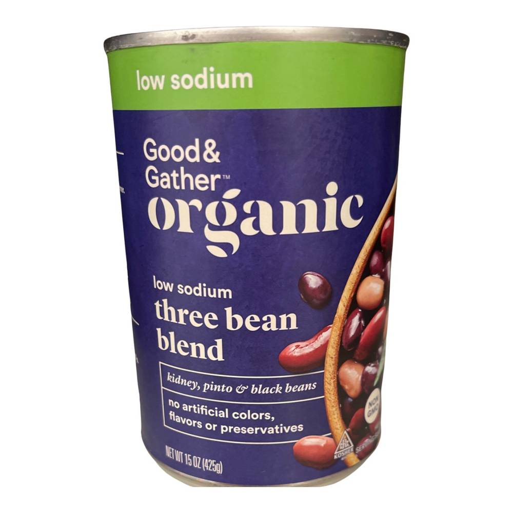Organic Low Sodium 3 Bean Blend - 15oz - Good & Gather™
