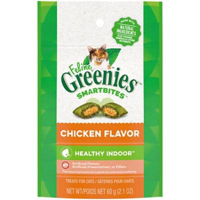 Greenies Feline Smartbites Hairball Control Chicken Flavor Treats For Cats (2.1 oz)