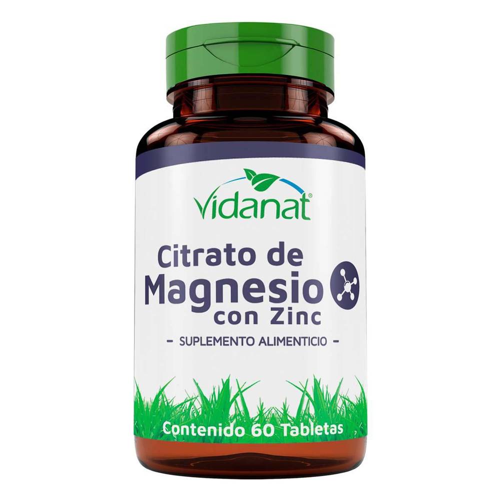 Vidanat · Citrato de magnesio + zinc tableta (60 un)