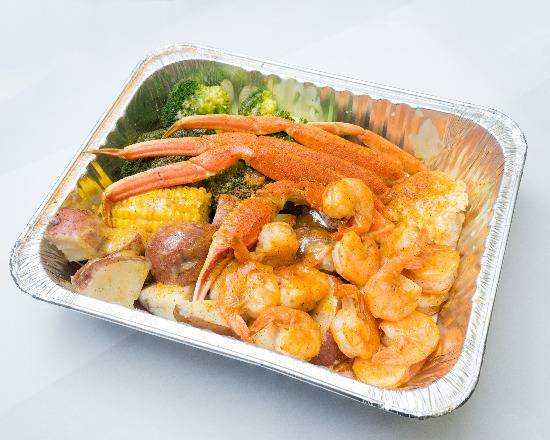 Half Pound Large Shrimp, One Snow Crab, Small Lobster Tail