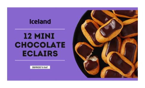 Iceland Mini Chocolate Eclairs (12 pack)