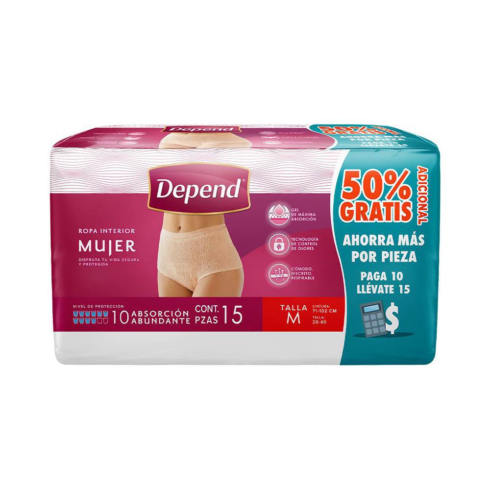 Depend · Pañales nocturno para adulto, G (10 un)