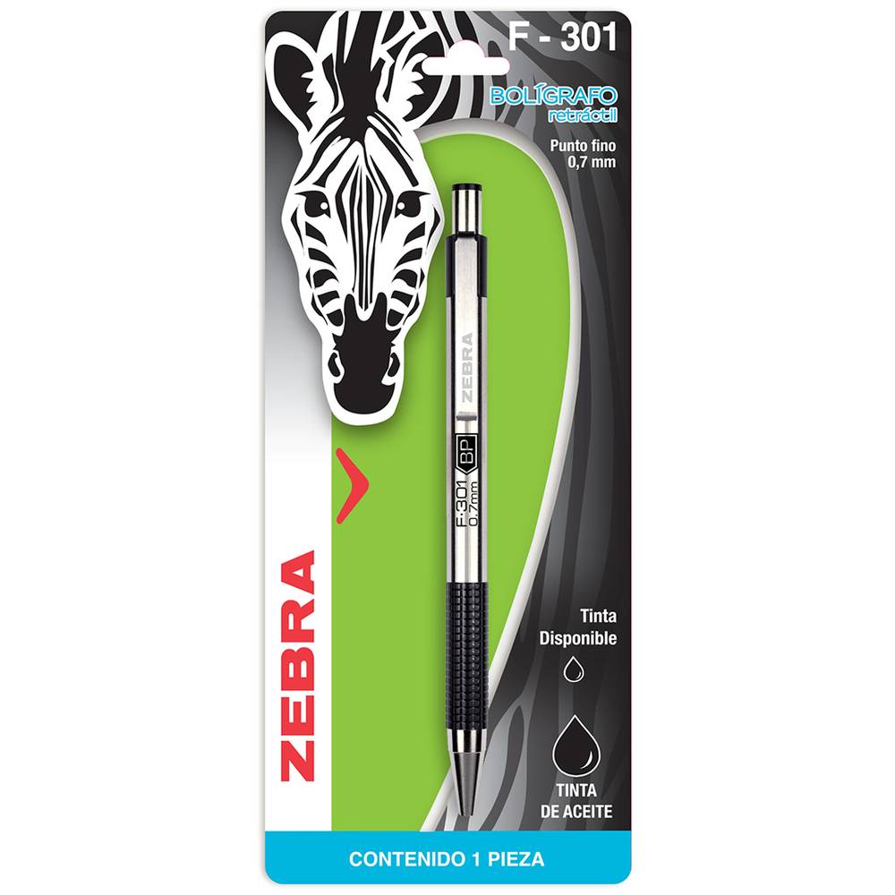 Zebra bolígrafo punto fino negro (blister 1 pieza)