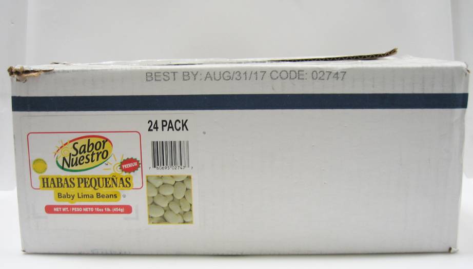 Sabor Nuestro Baby Lima Beans (16 oz, 24 ct)