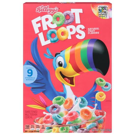 Kellogg's Froot Loops Sweetened Multigrain Breakfast Cereal