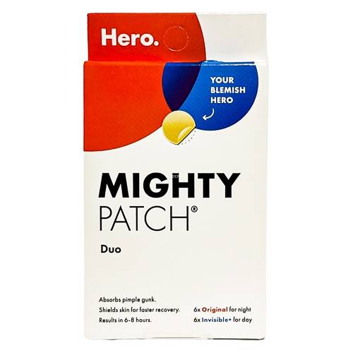 Mighty Patch Duo Hero Cosmetics Hydrocolloid Acne Pimple Patch (12 ct)