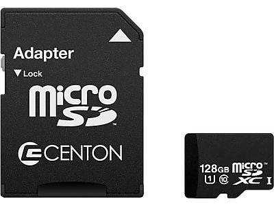 Centon 128gb Microsdxc Memory Card With Adapter, Class 10, Uhs-I, V10 (c1-msdxu1-128.1)