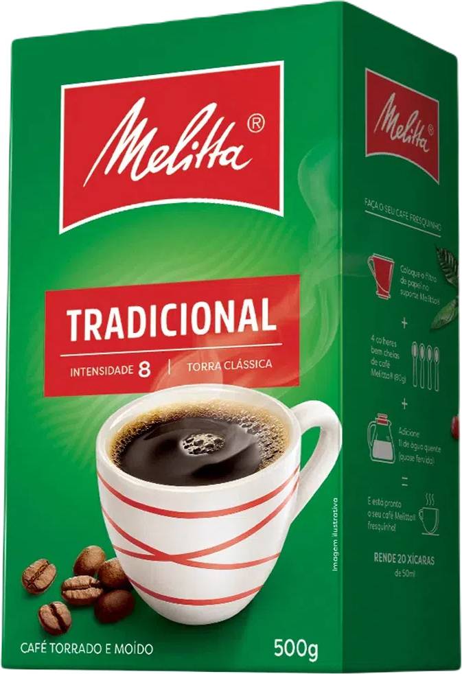 Melitta · Café torrado e moído tradicional a vácuo (500 g)