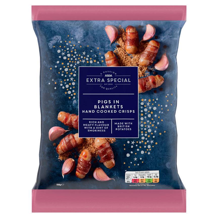 ASDA Extra Special Pigs in Blankets Hand Cooked Crisps (150g)