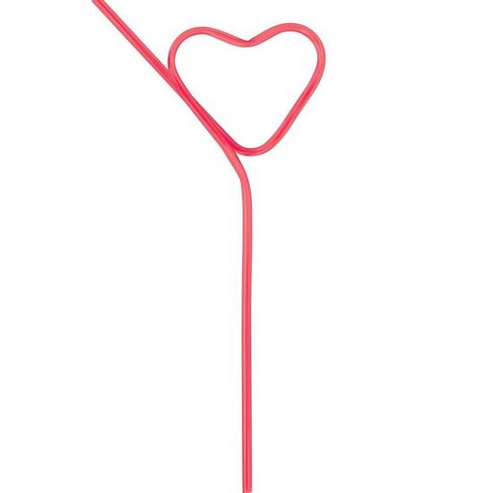 Party City Heart Valentine's Day Silly Straw (red)
