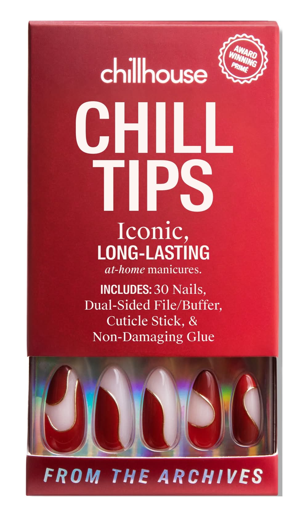 Chillhouse Almond Shape Chill Tips Fake Nails, From The Archives (24 ct)