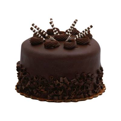 Bakery Cake 8 Inch 2 Layer Chocolate Enrobed - Each