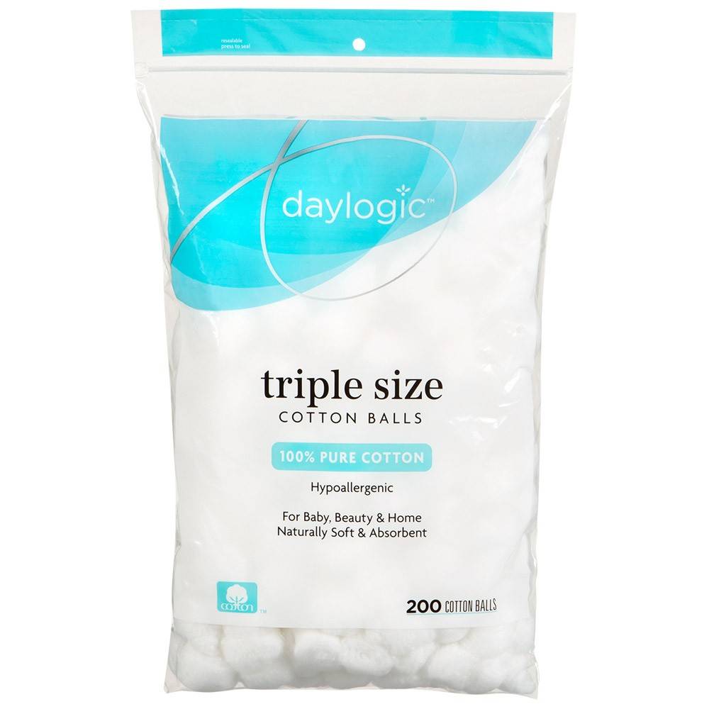 Daylogic Triple Size Cotton Balls (200 ct)