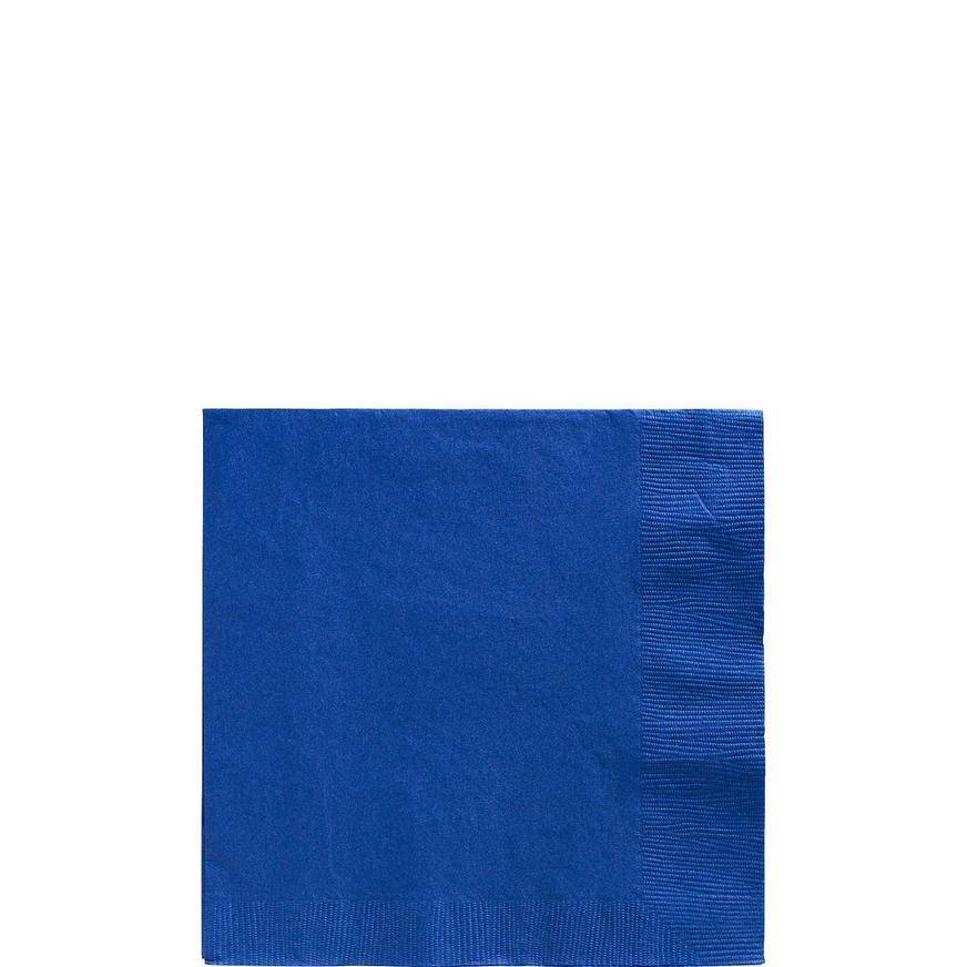 Royal Blue Paper Beverage Napkins, 5in, 100ct