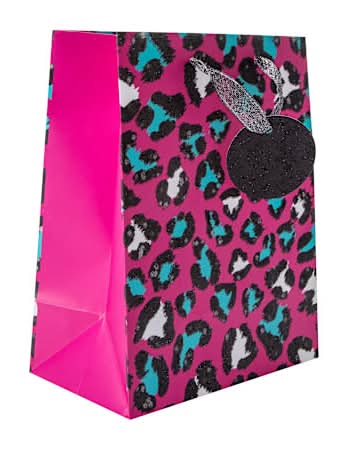 Printed Gift Bags Pink Cheetah