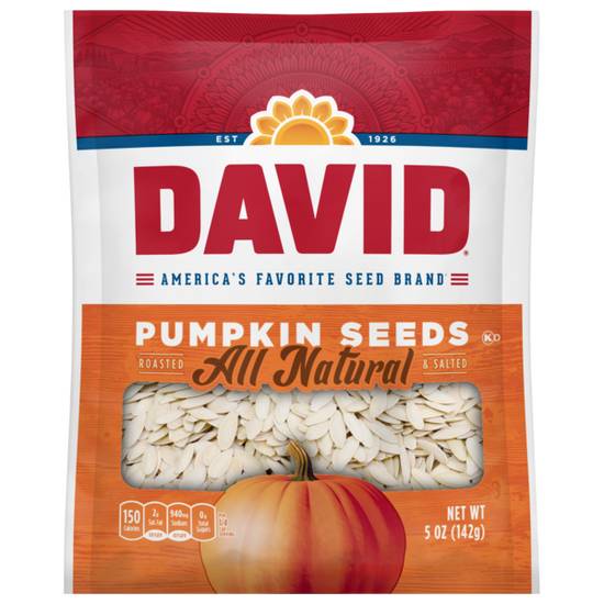 DAVID Roasted & Salted Pumpkin Seeds 5oz