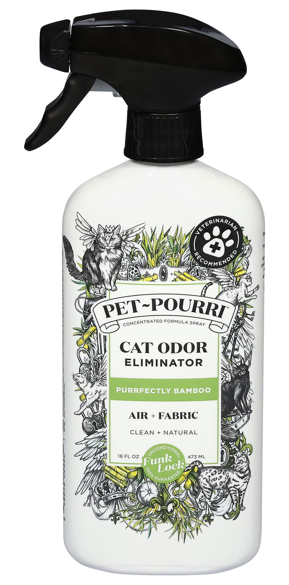 Pet~Pourri Cat Odor Eliminator Spray, Purrfectly Bamboo (16 fl oz)