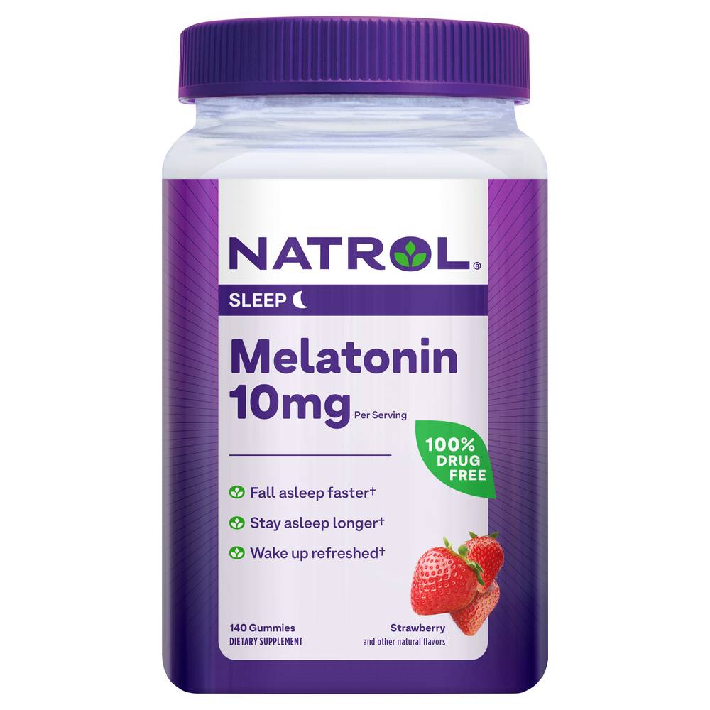 Natrol Melatonin Sleep Strawberry 10 mg Gummies (140 ct)
