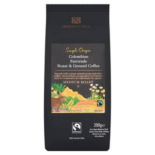 Co-Op Irresistible Colombian Fairtrade Roast & Ground Coffee (200 g)