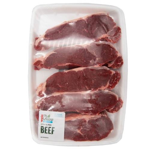 Weis by Nature Grass Fed Boneless New York Steak Family Pack 3 lb Avg