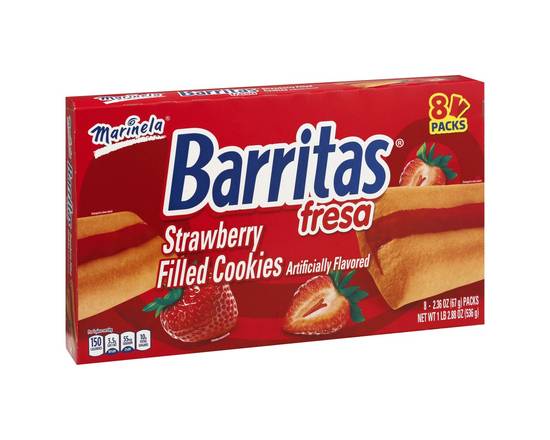 Marinela · Barritas Strawberry Filled Cookies (8 x 2.4 oz)