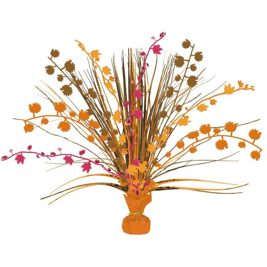 Party City Fall Foliage Thanksgiving Spray Centerpiece, 12 In., Assorted