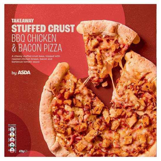 Asda Takeaway Cheese Stuffed Crust BBQ Chicken & Bacon Pizza 470g