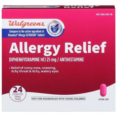 Walgreens Wal-Dryl Allergy Relief Coated Mini Tabs (0.64 oz)