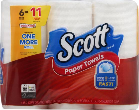 Scott Choose-A-Sheet 1-ply Paper Towels (6 ct)