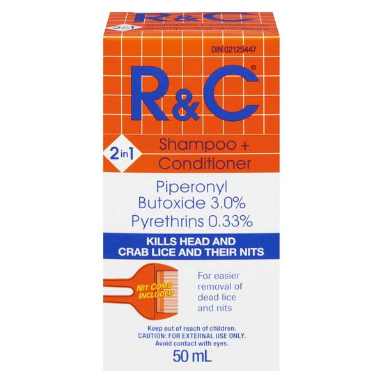 R&C Shampoo & Conditioner W/Nit Comb (50ml)